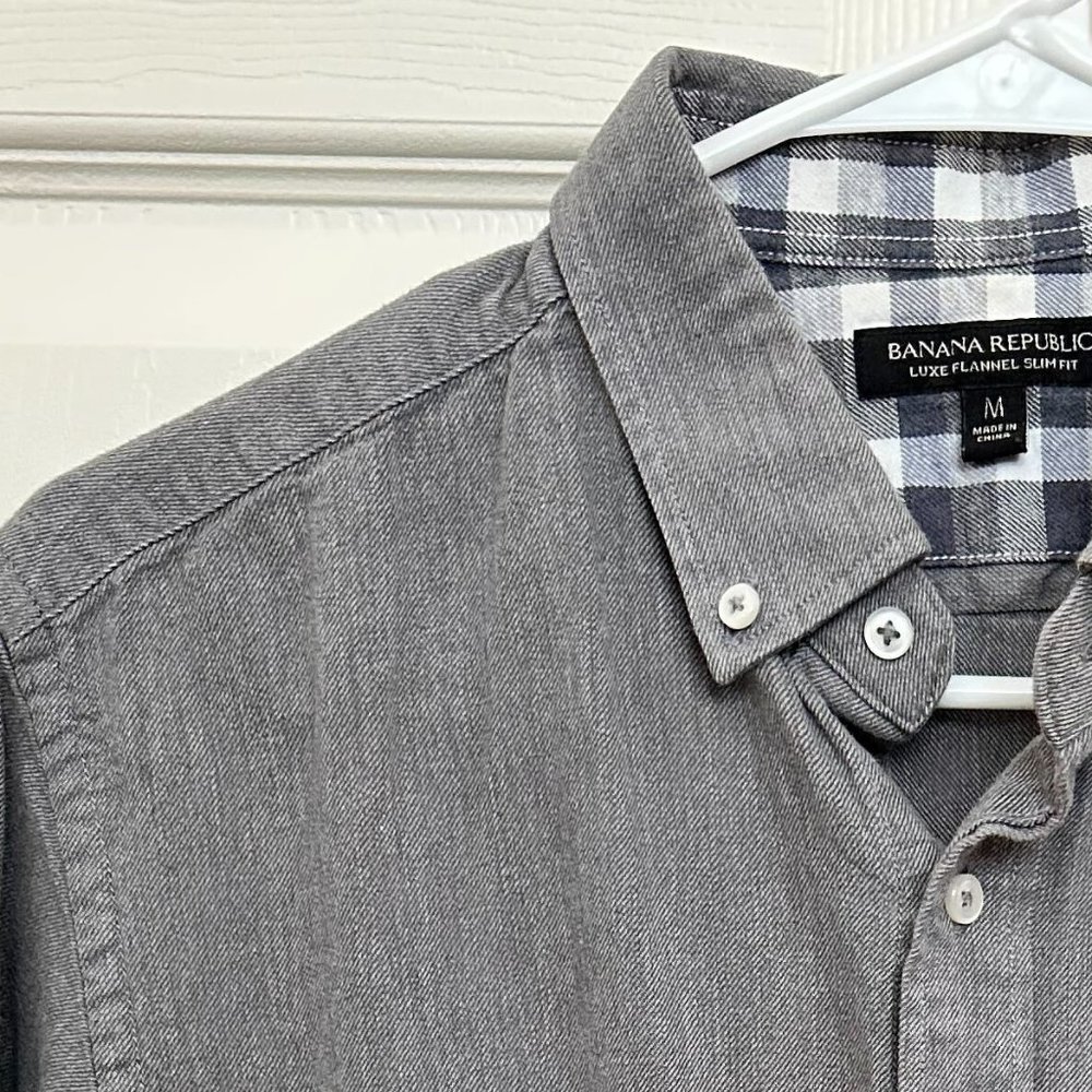 Banana Republic - Luxe Flannel Button Down Shirt - Slim Fit